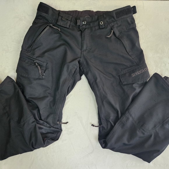 686 SMARTY 3-IN-1 CARGO PANT Black Snow & Ski Pants Women's Size Small GUC - Picture 1 of 8